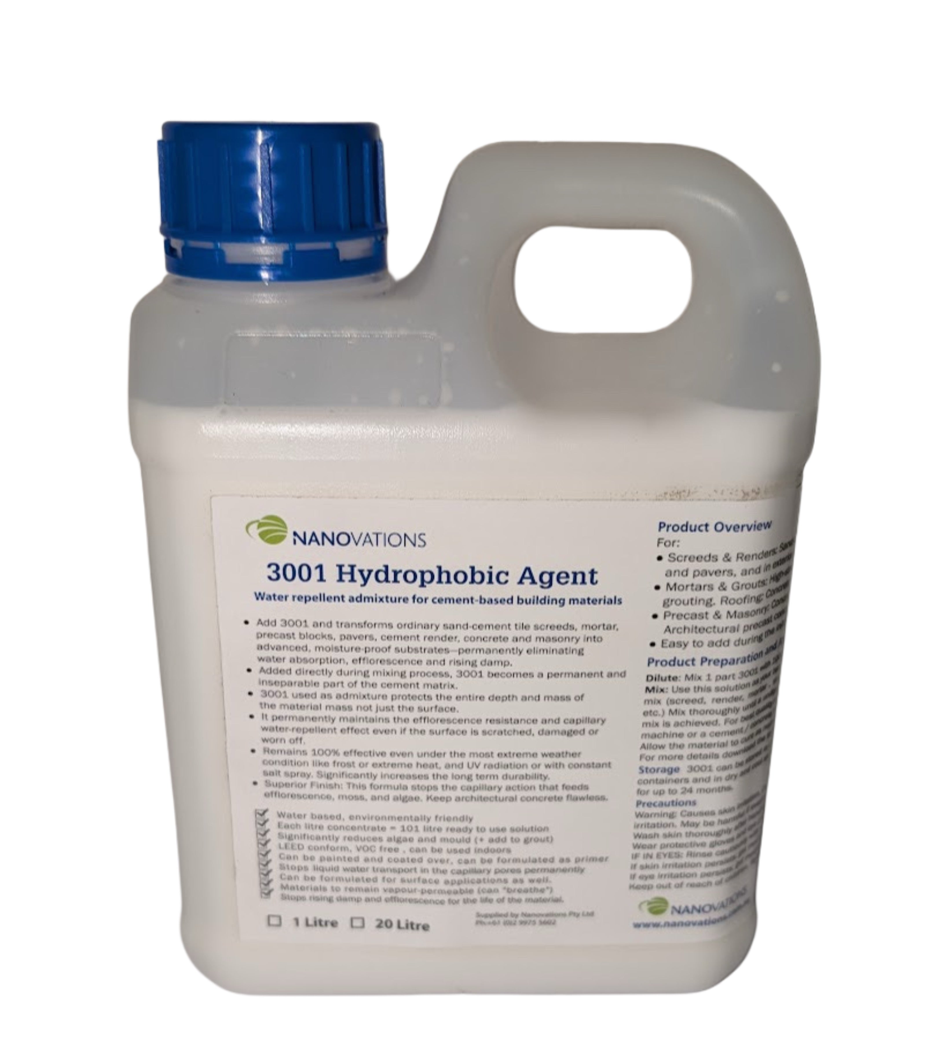 3001 Hydrophobic Agent Admixture - Nanovations