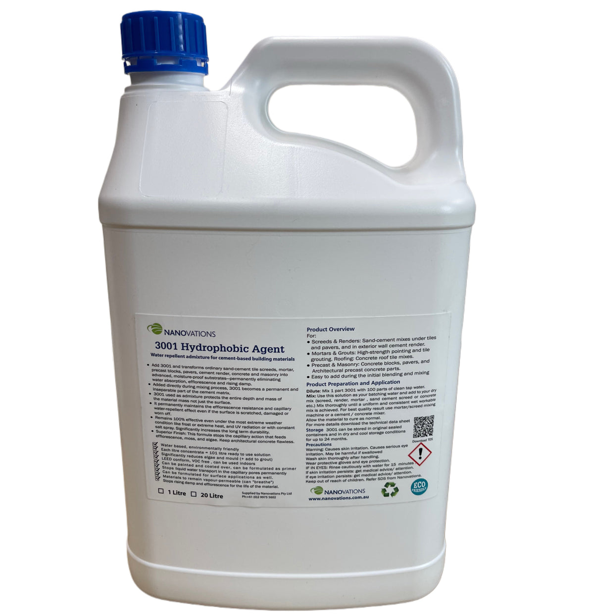 3001 Hydrophobic Agent Admixture - Nanovations