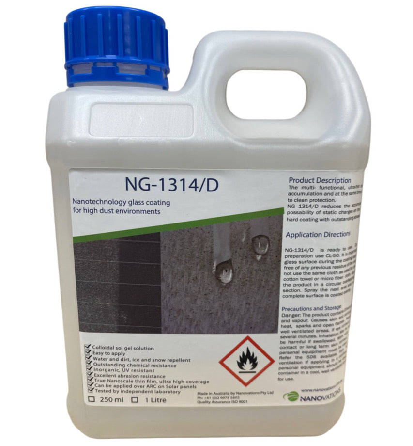 NG-1314 Glass Coating Dust Reduction - Nanovations